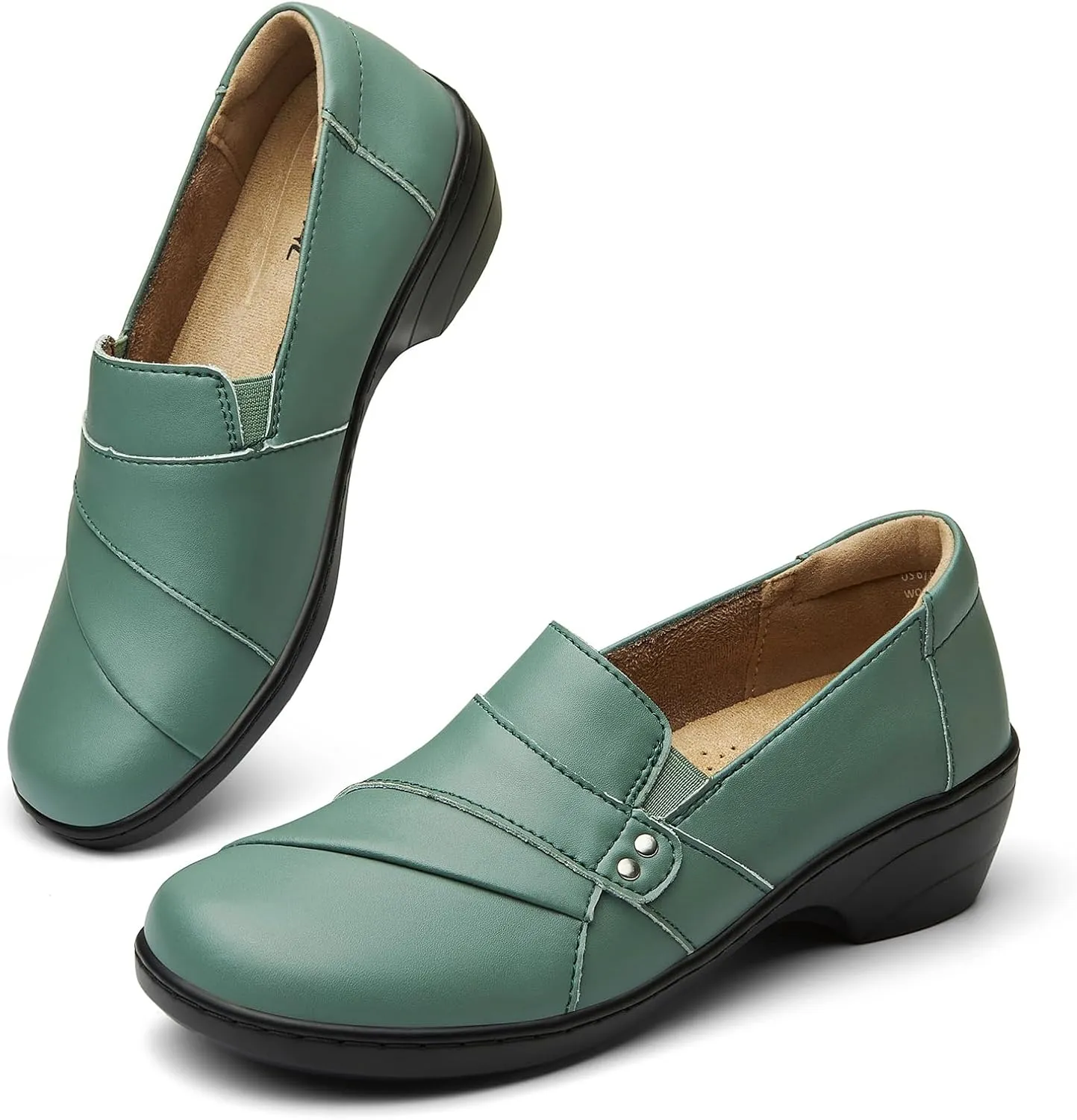 Women's Comfortable & Lightweight Leather Loafers Slip-Ons Stylish Business Casual Dress Shoes Work Office Everyday Walking Shoes for Women