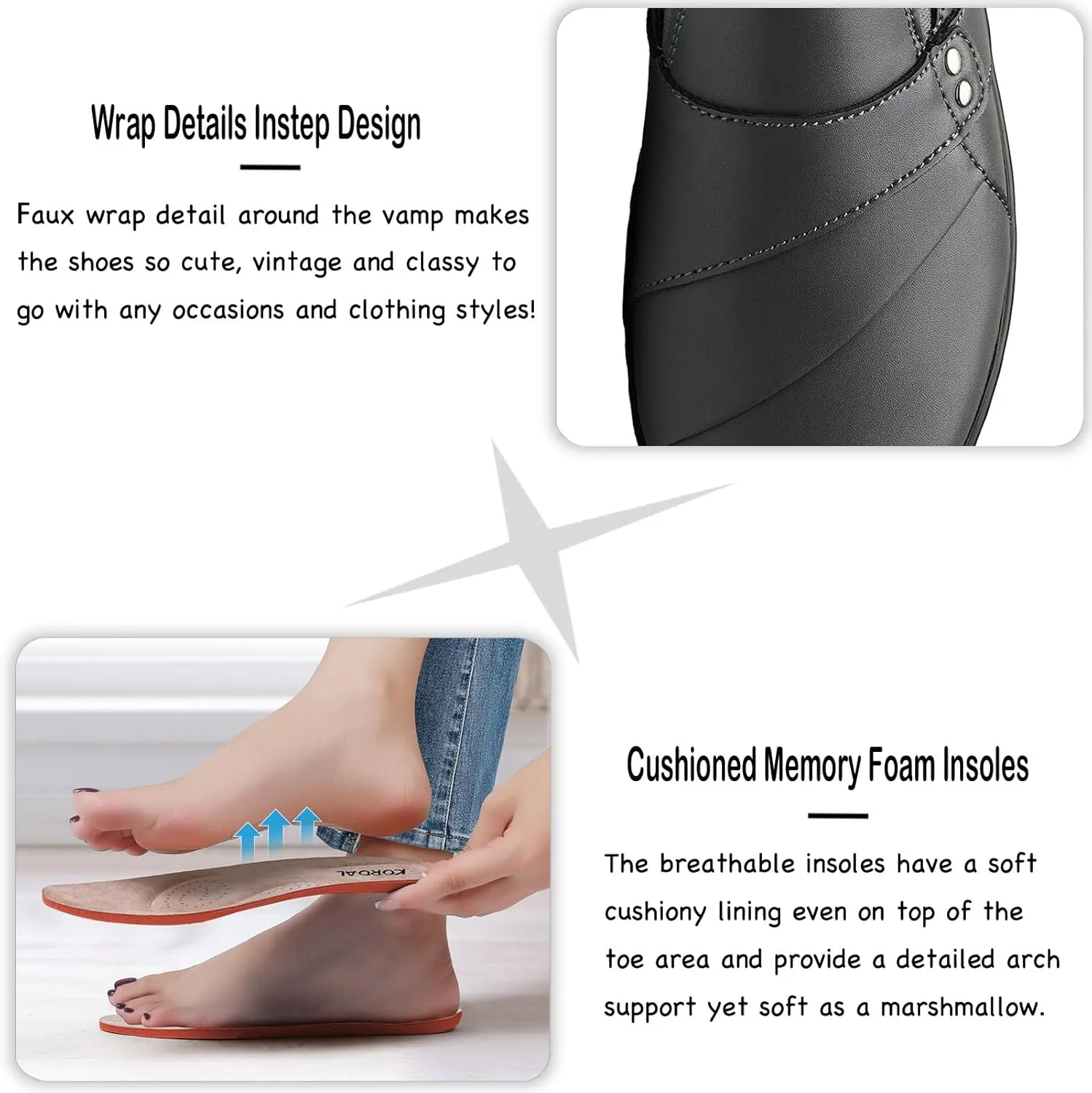 Women's Comfortable & Lightweight Leather Loafers Slip-Ons Stylish Business Casual Dress Shoes Work Office Everyday Walking Shoes for Women