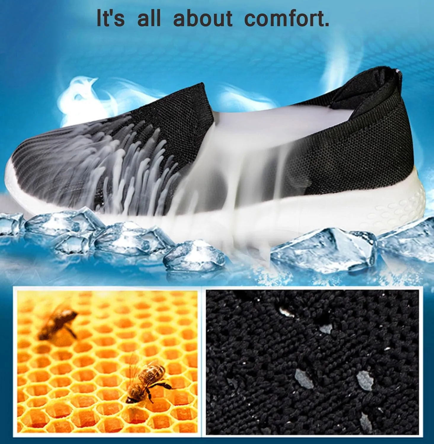 Women's Fashion Lightweight Knit Mesh Flat Loafers Casual Comfortable Soft Non-Slip Breathable Walking Shoes