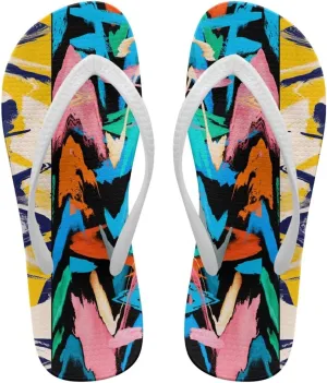 Women's Flip-Flops Colorful Patterns Slippers Women's Casual Sandals Indoor Outdoor