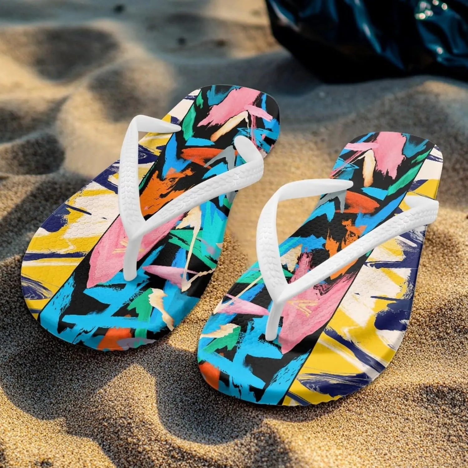 Women's Flip-Flops Colorful Patterns Slippers Women's Casual Sandals Indoor Outdoor