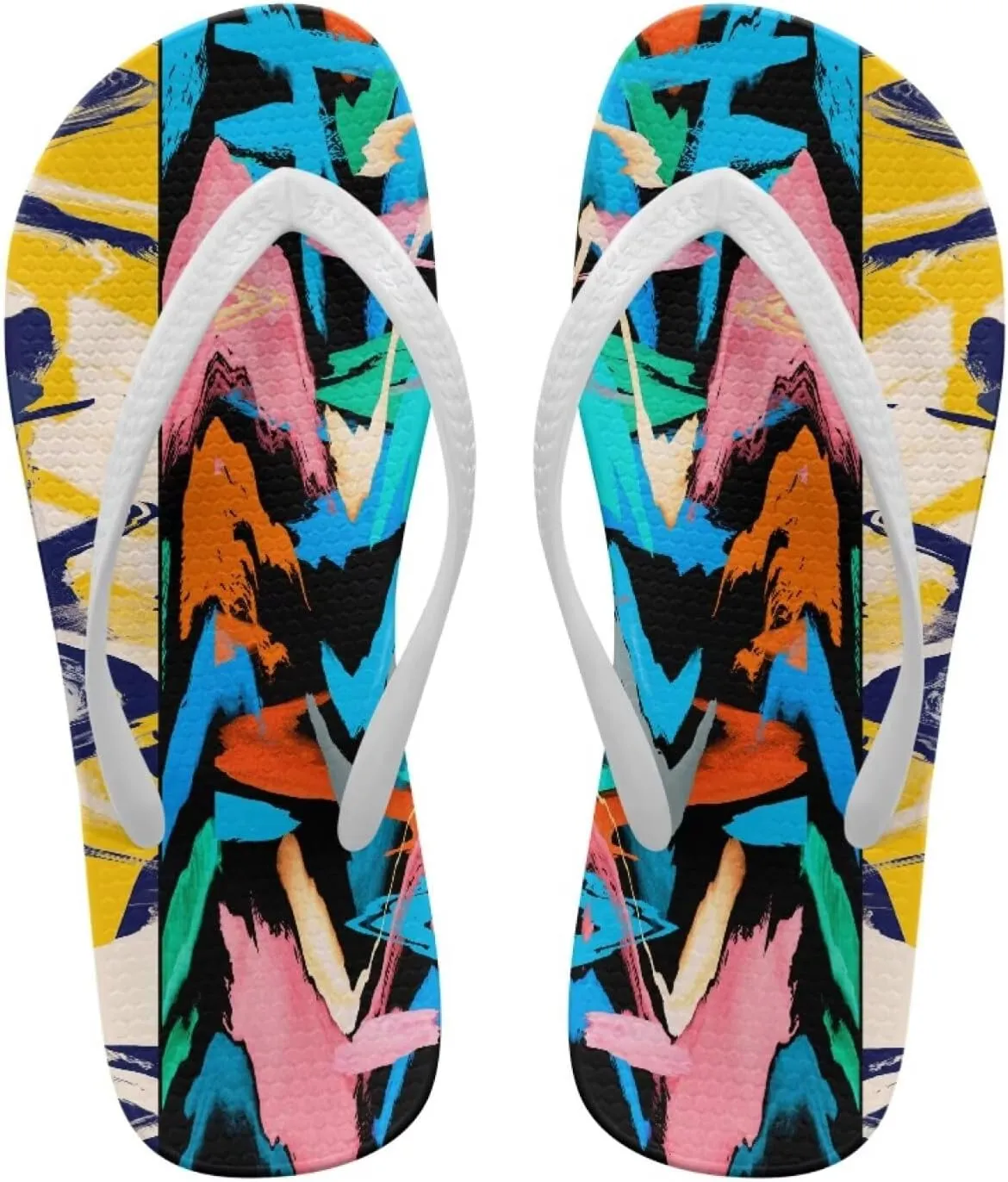Women's Flip-Flops Colorful Patterns Slippers Women's Casual Sandals Indoor Outdoor