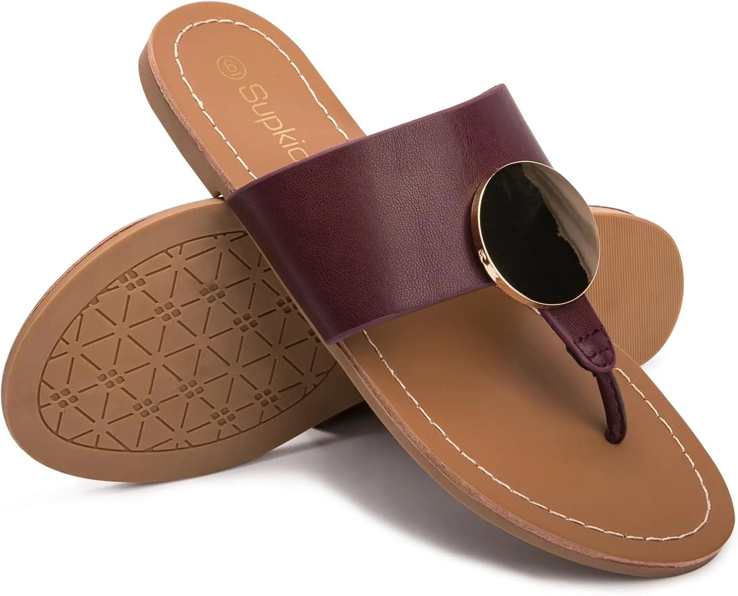 Women's Flip Flops Comfortable Soft T-Strap Flat Sandals Casual Slip on Thong Fashion Slide Sandals Summer Beach Slippers