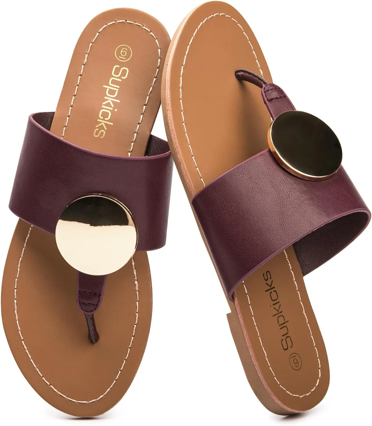 Women's Flip Flops Comfortable Soft T-Strap Flat Sandals Casual Slip on Thong Fashion Slide Sandals Summer Beach Slippers