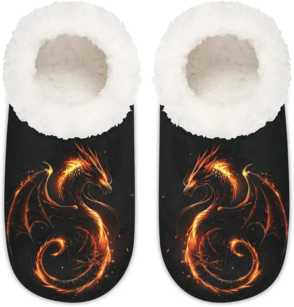 Women's Fuzzy Slippers Fluffy Winter House Shoes for Women Men Indoor and Outdoor Bedroom Shoes Warm Comfy Home Slippers