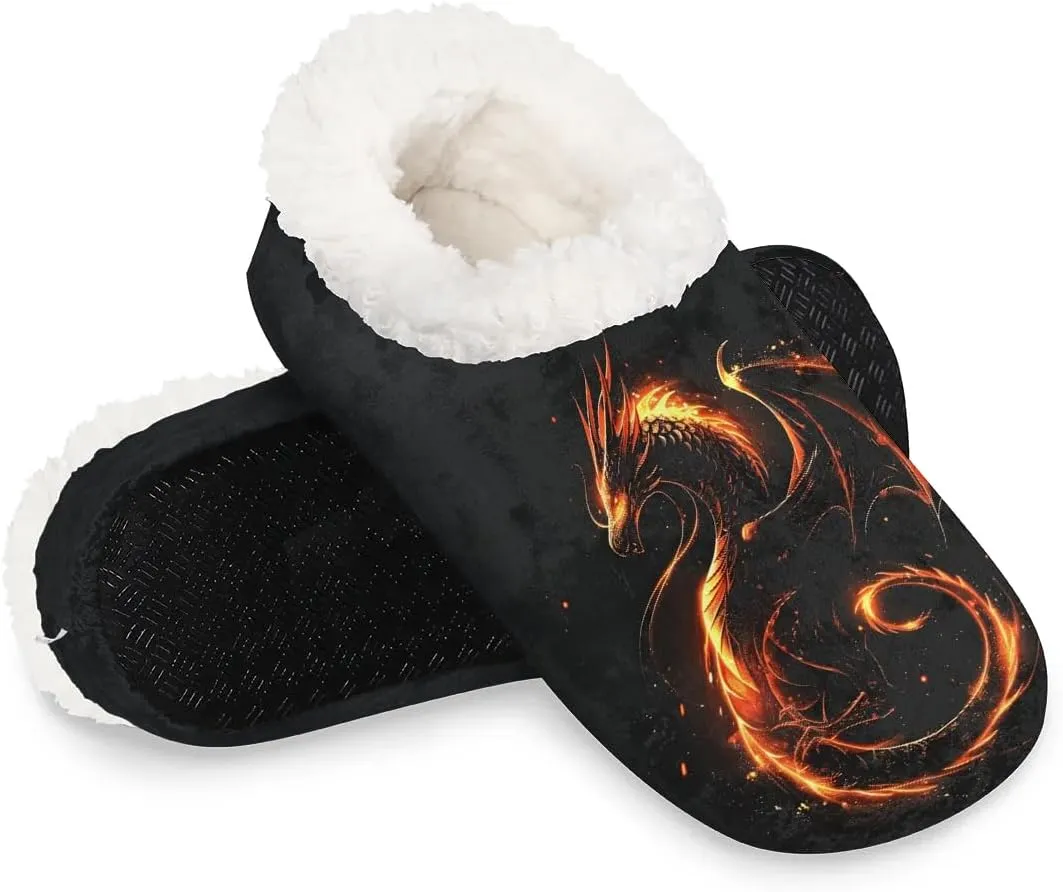 Women's Fuzzy Slippers Fluffy Winter House Shoes for Women Men Indoor and Outdoor Bedroom Shoes Warm Comfy Home Slippers