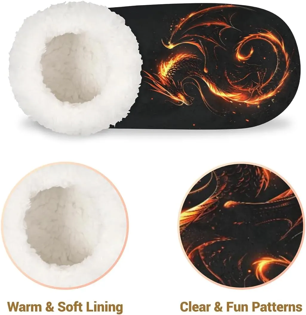 Women's Fuzzy Slippers Fluffy Winter House Shoes for Women Men Indoor and Outdoor Bedroom Shoes Warm Comfy Home Slippers