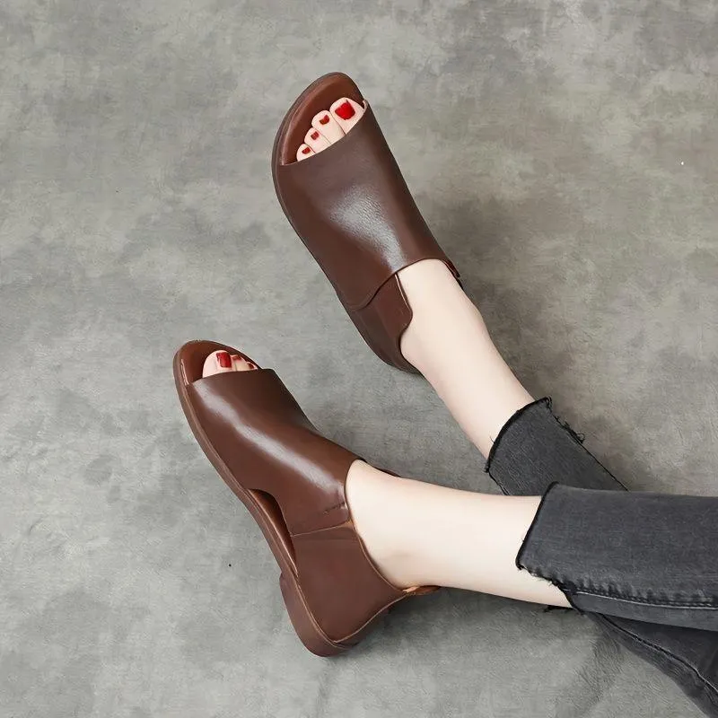 Women's Handmade Flat Soft Leather Sandals