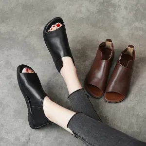 Women's Handmade Flat Soft Leather Sandals