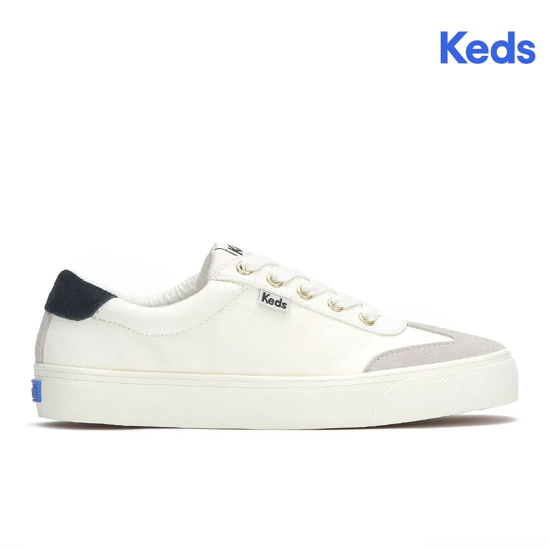 Women's Jump Kick T-Toe Ripstop/Suede Sneaker Snow White/Grey (WF68635-JKTOE5110)