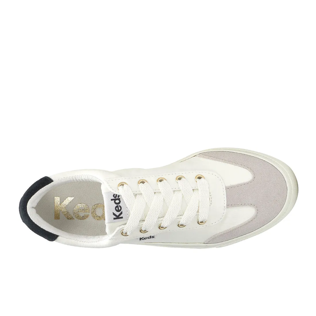 Women's Jump Kick T-Toe Ripstop/Suede Sneaker Snow White/Grey (WF68635-JKTOE5110)