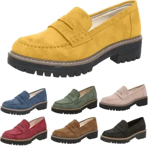 Womens Loafers Shoes Platform Chunky Penny Loafer Women's Slip-on Loafers Comfort Casual Fashion Business Work Shoes