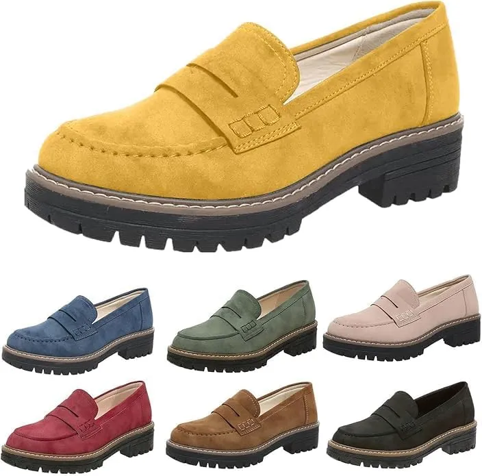 Womens Loafers Shoes Platform Chunky Penny Loafer Women's Slip-on Loafers Comfort Casual Fashion Business Work Shoes