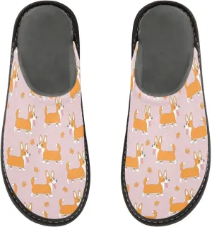 Women's Mens Cute Pattern Chic Cosy Slip-On Slippers,Casual Linning Breathable Memory Foam Scuff Winter House Bedroom Shoes Gift for Unisex Indoor/Outdoor Size 4-11