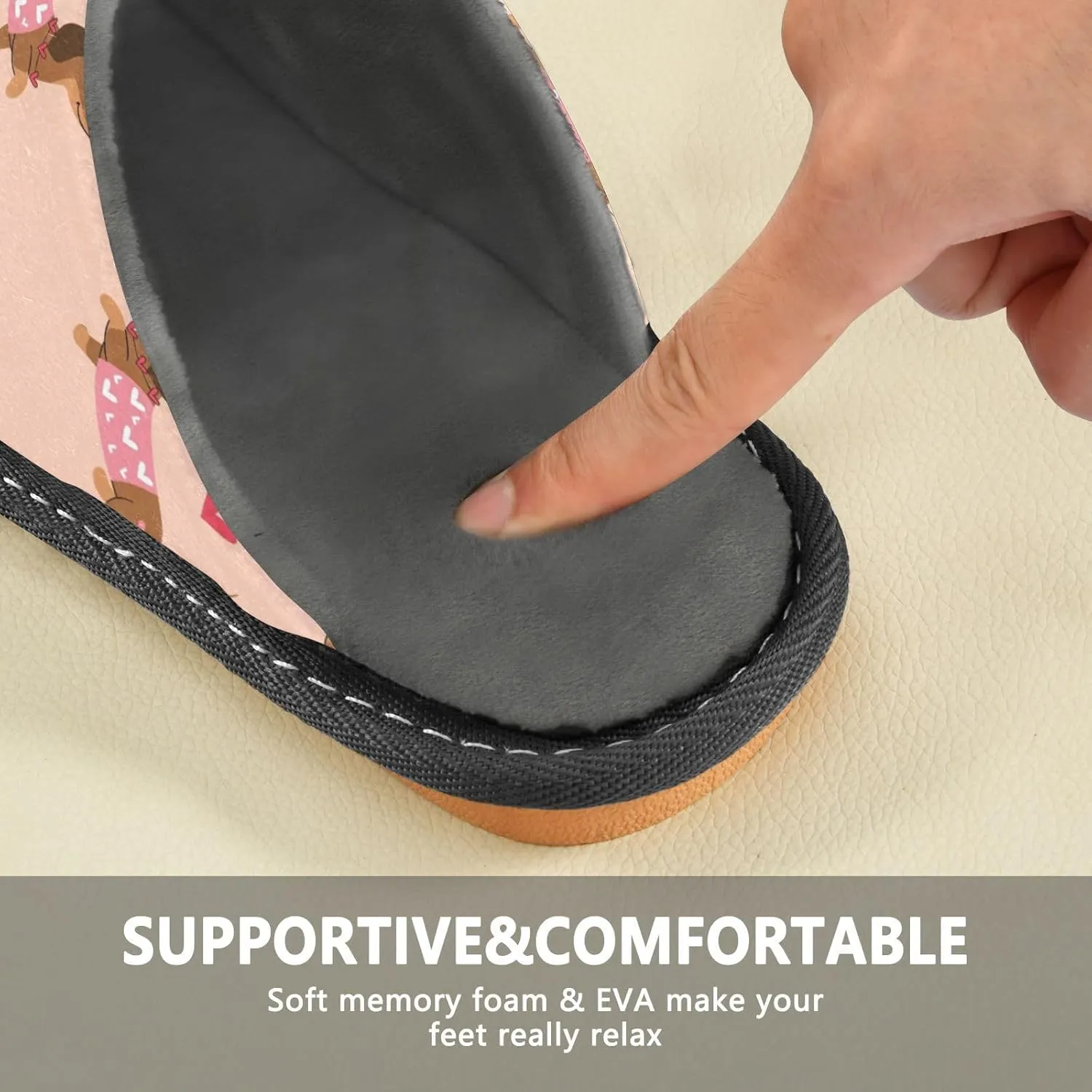 Women's Mens Cute Pattern Chic Cosy Slip-On Slippers,Casual Linning Breathable Memory Foam Scuff Winter House Bedroom Shoes Gift for Unisex Indoor/Outdoor Size 4-11