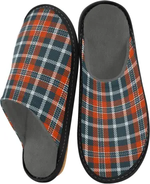 Women's Mens Cute Pattern Chic Cosy Slip-On Slippers,Casual Linning Breathable Memory Foam Scuff Winter House Bedroom Shoes Gift for Unisex Indoor/Outdoor Size 4-11
