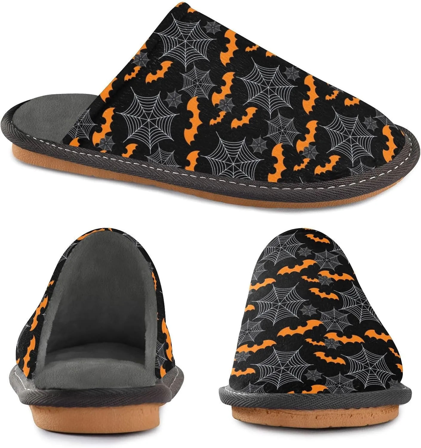 Women's Mens Cute Pattern Chic Cosy Slip-On Slippers,Casual Linning Breathable Memory Foam Scuff Winter House Bedroom Shoes Gift for Unisex Indoor/Outdoor Size 4-11