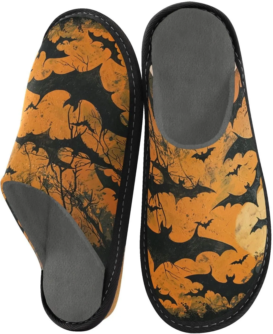 Women's Mens Cute Pattern Chic Cosy Slip-On Slippers,Casual Linning Breathable Memory Foam Scuff Winter House Bedroom Shoes Gift for Unisex Indoor/Outdoor Size 4-11