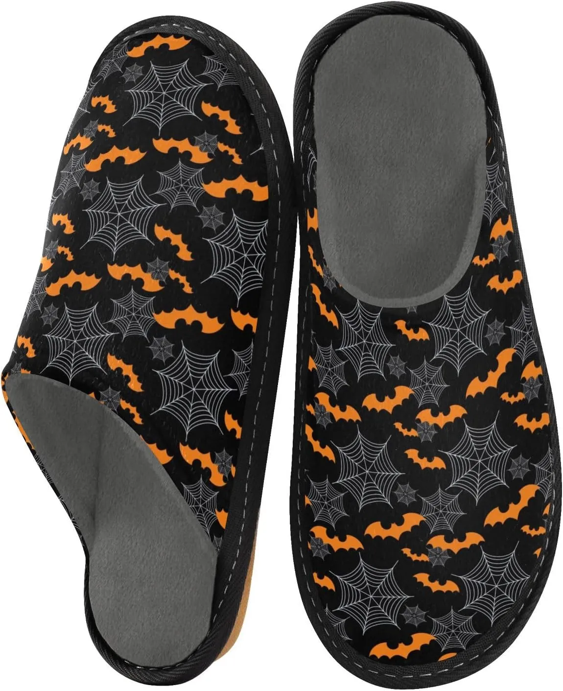 Women's Mens Cute Pattern Chic Cosy Slip-On Slippers,Casual Linning Breathable Memory Foam Scuff Winter House Bedroom Shoes Gift for Unisex Indoor/Outdoor Size 4-11