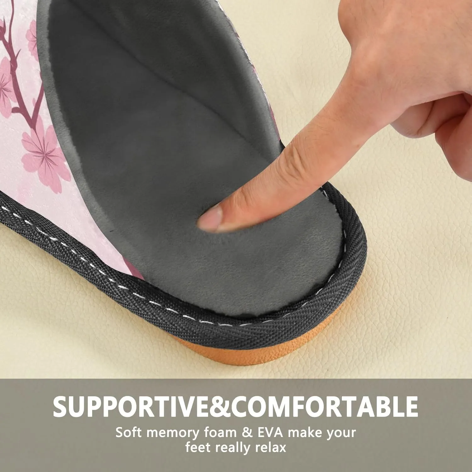 Women's Mens Cute Pattern Chic Cosy Slip-On Slippers,Casual Linning Breathable Memory Foam Scuff Winter House Bedroom Shoes Gift for Unisex Indoor/Outdoor Size 4-11