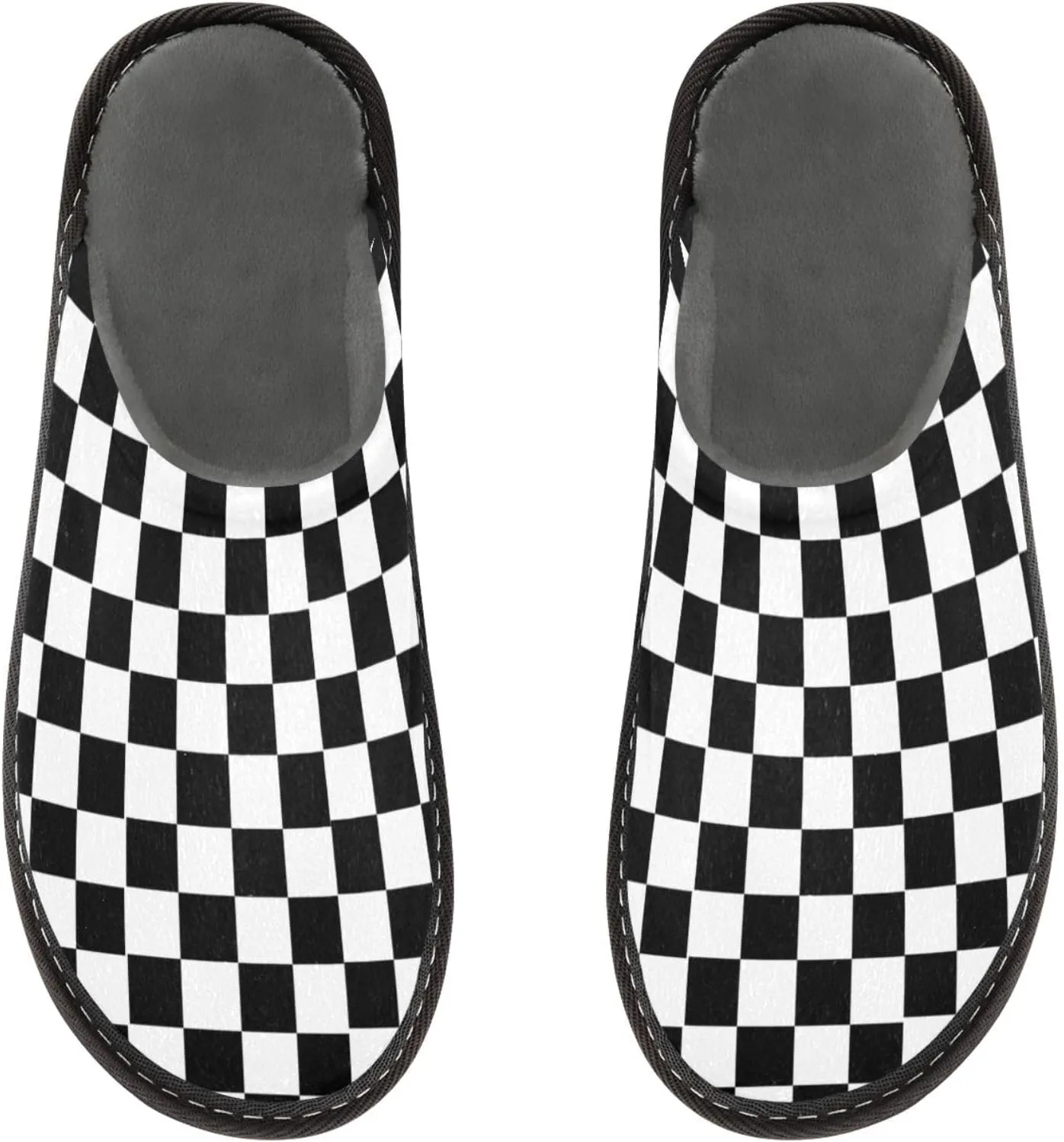 Women's Mens Cute Pattern Chic Cosy Slip-On Slippers,Casual Linning Breathable Memory Foam Scuff Winter House Bedroom Shoes Gift for Unisex Indoor/Outdoor Size 4-11