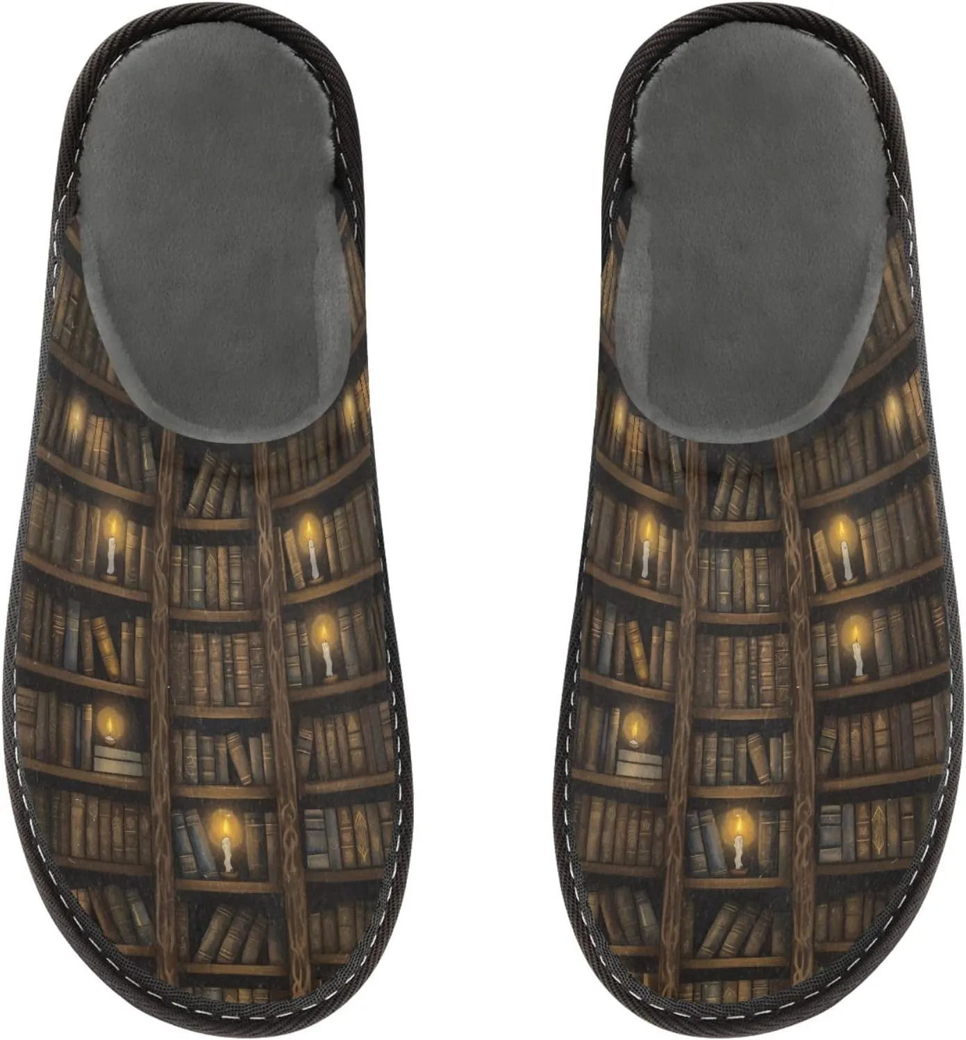 Women's Mens Cute Pattern Chic Cosy Slip-On Slippers,Casual Linning Breathable Memory Foam Scuff Winter House Bedroom Shoes Gift for Unisex Indoor/Outdoor Size 4-11