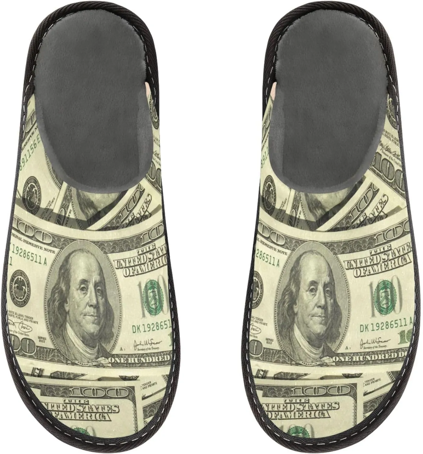 Women's Mens Cute Pattern Chic Cosy Slip-On Slippers,Casual Linning Breathable Memory Foam Scuff Winter House Bedroom Shoes Gift for Unisex Indoor/Outdoor Size 4-11