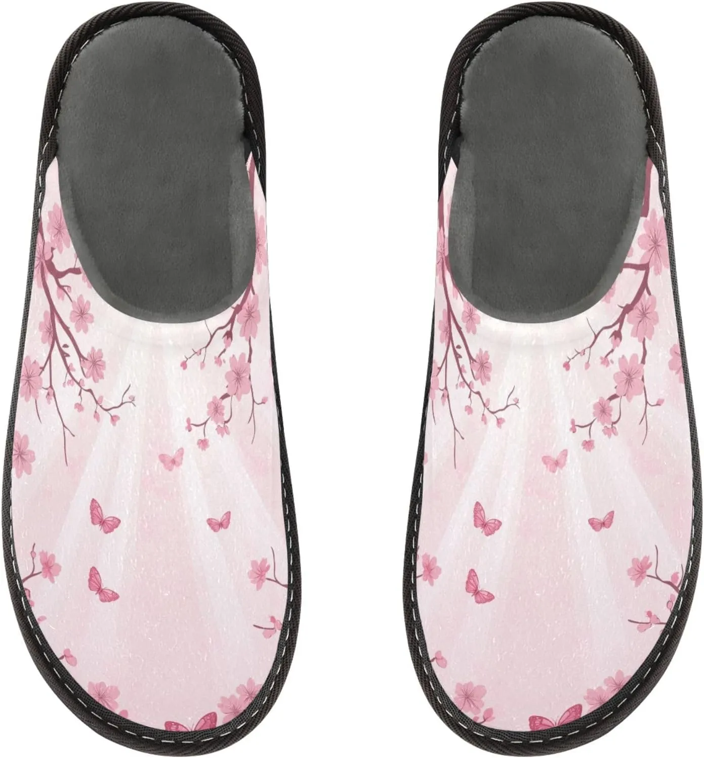 Women's Mens Cute Pattern Chic Cosy Slip-On Slippers,Casual Linning Breathable Memory Foam Scuff Winter House Bedroom Shoes Gift for Unisex Indoor/Outdoor Size 4-11