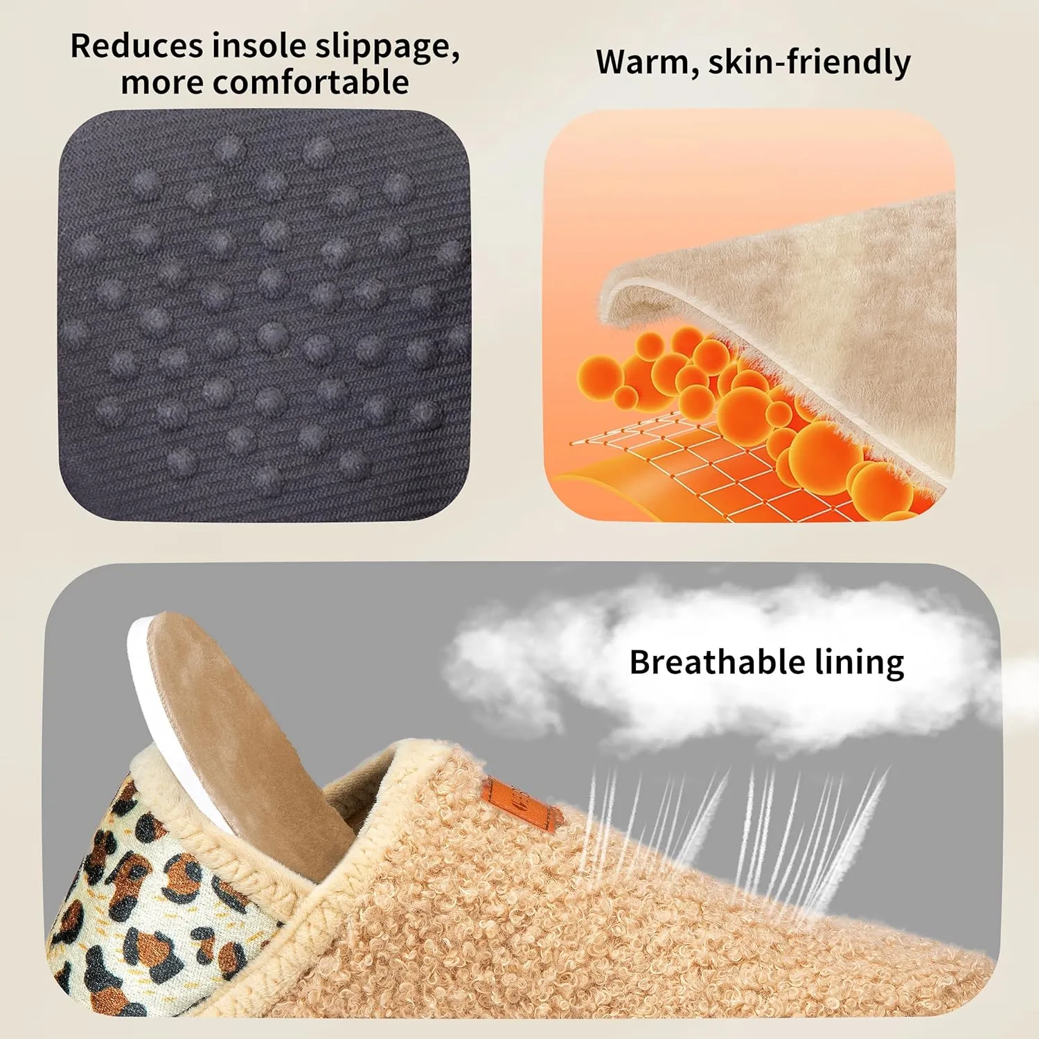 Women's Men's Fuzzy Fur Slippers Casual House Shoes Non Slip Barefoot Slipper Socks Warm Closed Back Indoor Outdoor Shoes