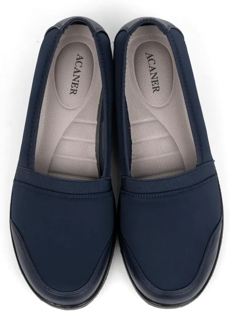 Women's Orthopedic Loafers Stretchy Slip-on Comfort Walking Work Flat Shoes for Bunions