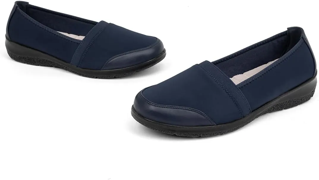 Women's Orthopedic Loafers Stretchy Slip-on Comfort Walking Work Flat Shoes for Bunions