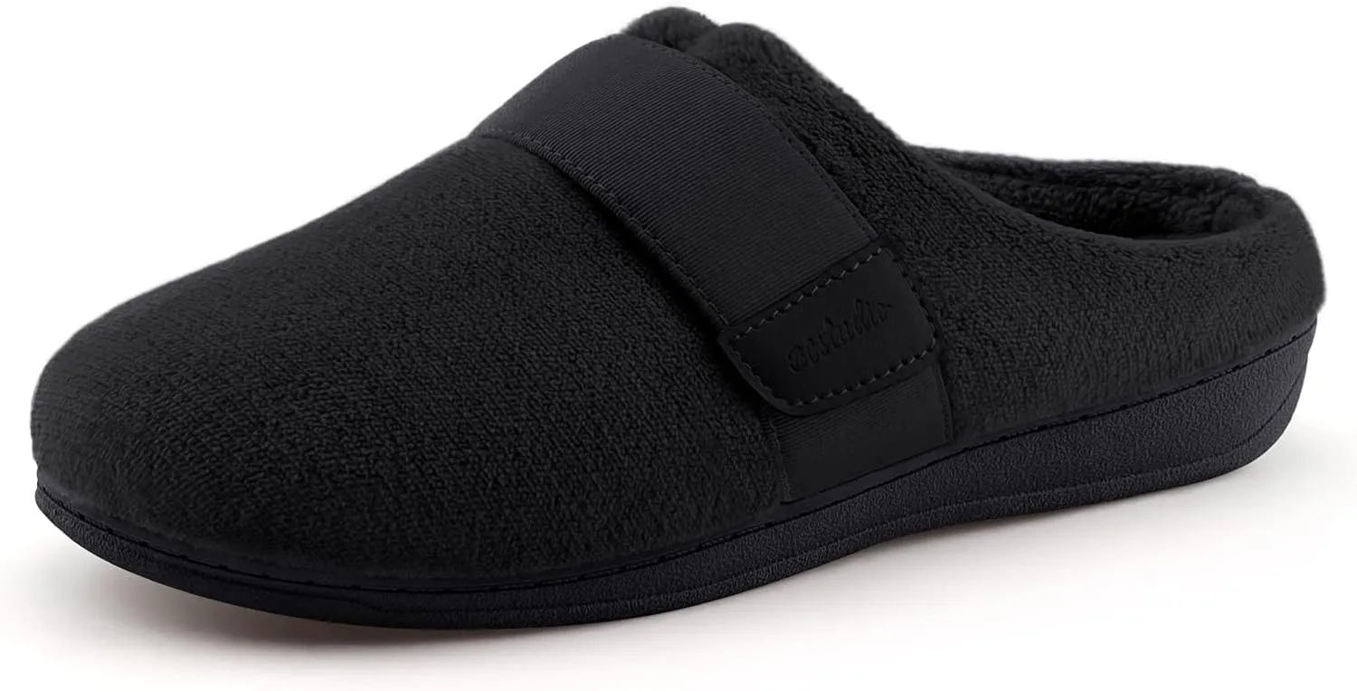 Women’s Orthotic House Slippers with Arch Support Adjustable Fuzzy Ladies Shoes