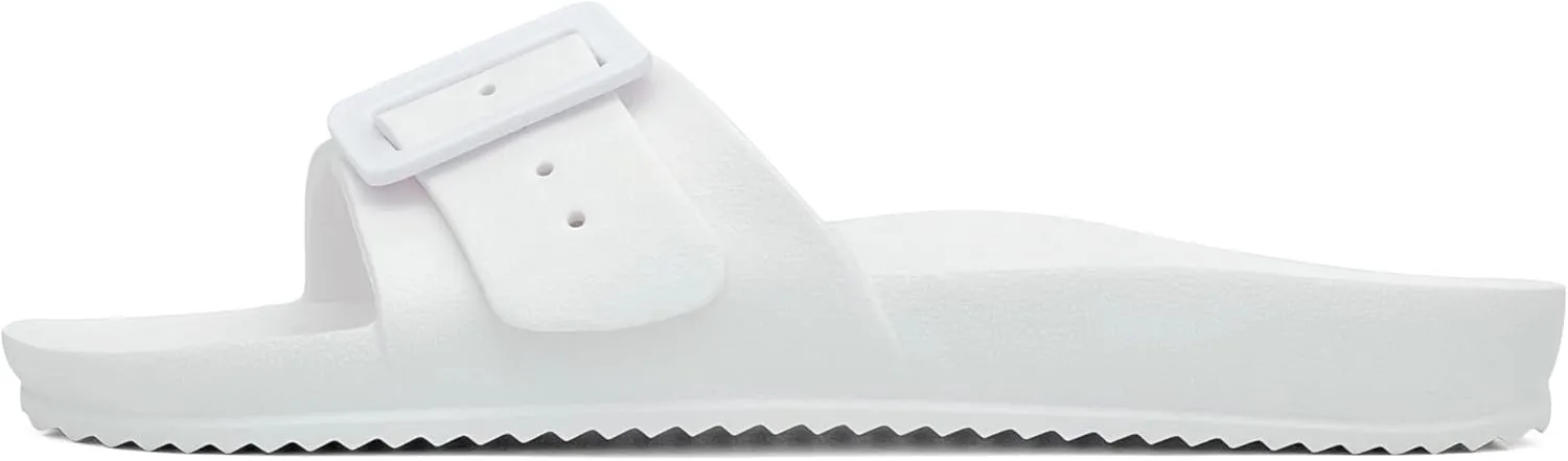 Womens Platform Sandals Arch Support Lightweight Comfy Foam EVA Open Toe Slides Adjustable Buckle Beach Sandals