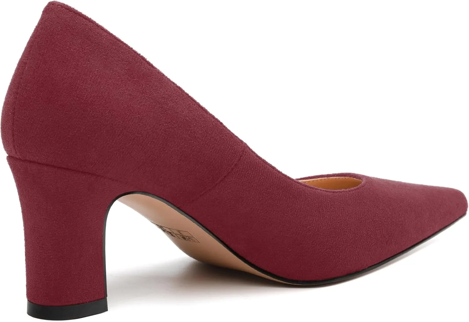 Women's Pumps, Pointed Closed Toe Fashion Chunky Heels, Slip On Mid Heel Shoes for Women