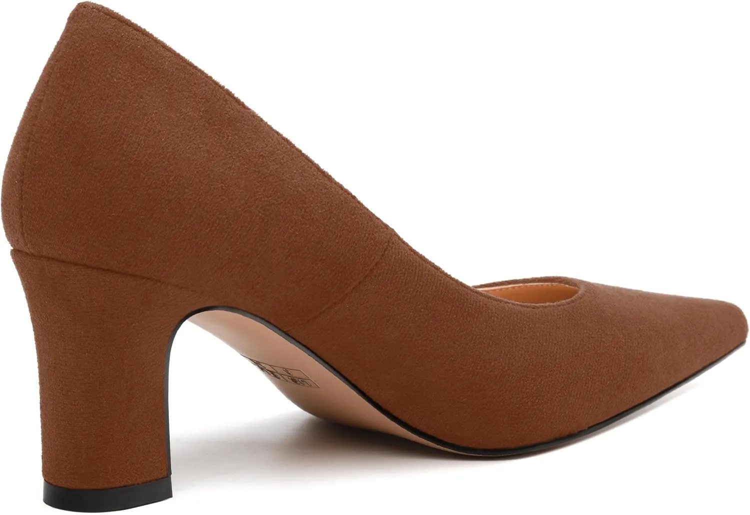 Women's Pumps, Pointed Closed Toe Fashion Chunky Heels, Slip On Mid Heel Shoes for Women
