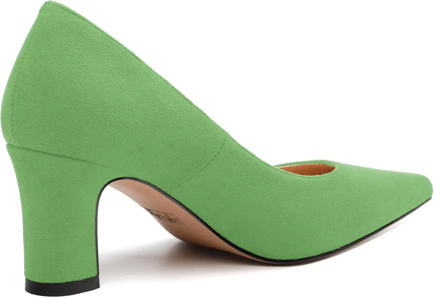 Women's Pumps, Pointed Closed Toe Fashion Chunky Heels, Slip On Mid Heel Shoes for Women