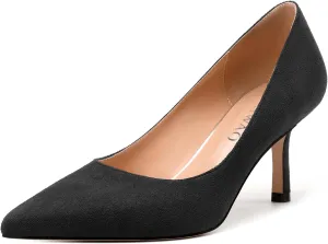 Women's Pumps, Pointed Closed Toe High Heels, Fashion Mid Heel Slip on Shoes for Women