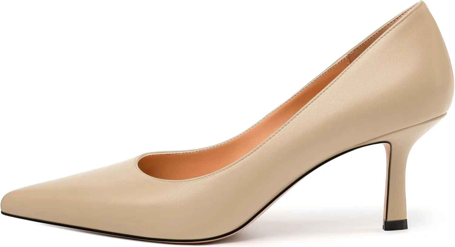 Women's Pumps, Pointed Closed Toe High Heels, Fashion Mid Heel Slip on Shoes for Women