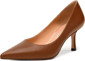 Women's Pumps, Pointed Closed Toe High Heels, Fashion Mid Heel Slip on Shoes for Women