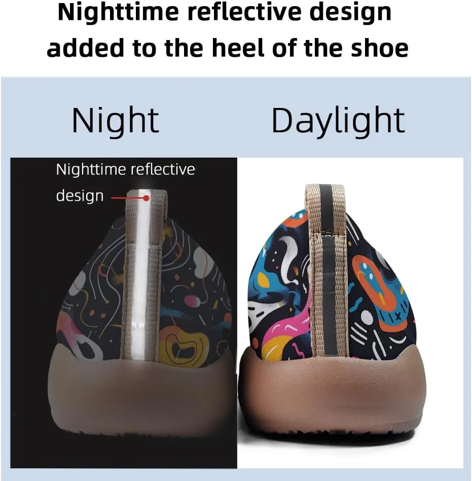 Women's Slip On Art Travel Shoes Lightweight Knit Sneaker Comfortable Walking Loafer Flat