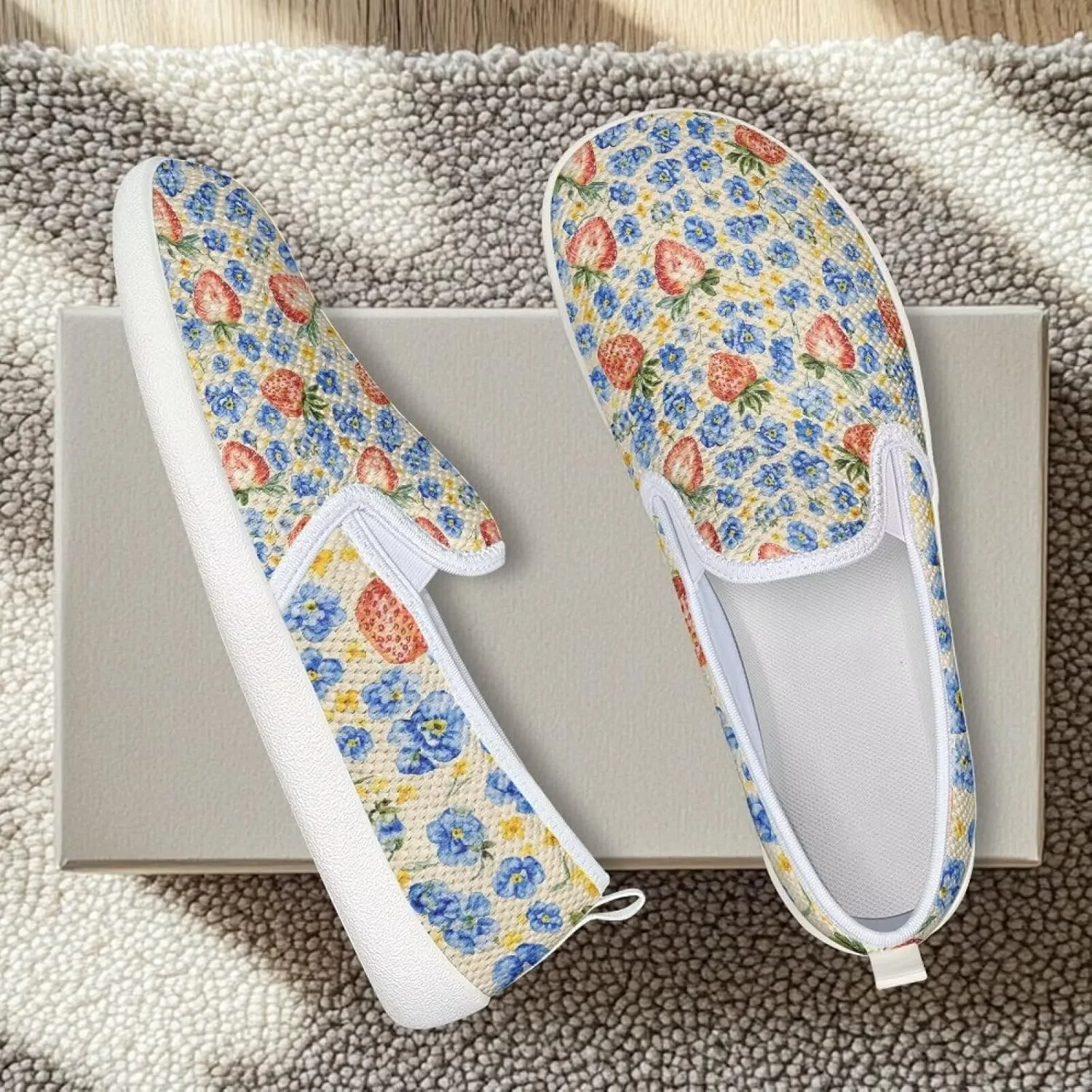 Women's Slip On Flat Fashion Comfortable Dressy Loafer Shoes Round Toe Lightweight Shoes for Office Work Daily Wear Gifts for Wife Mom Sister US Size 6-11