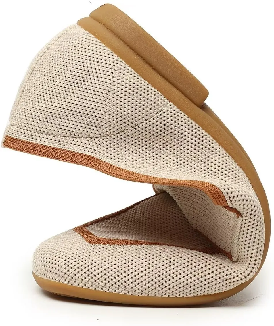 Women's Slip-on Loafer Soft Flats Comfort Knit Walking Office Work Penny Driving Dress Shoes