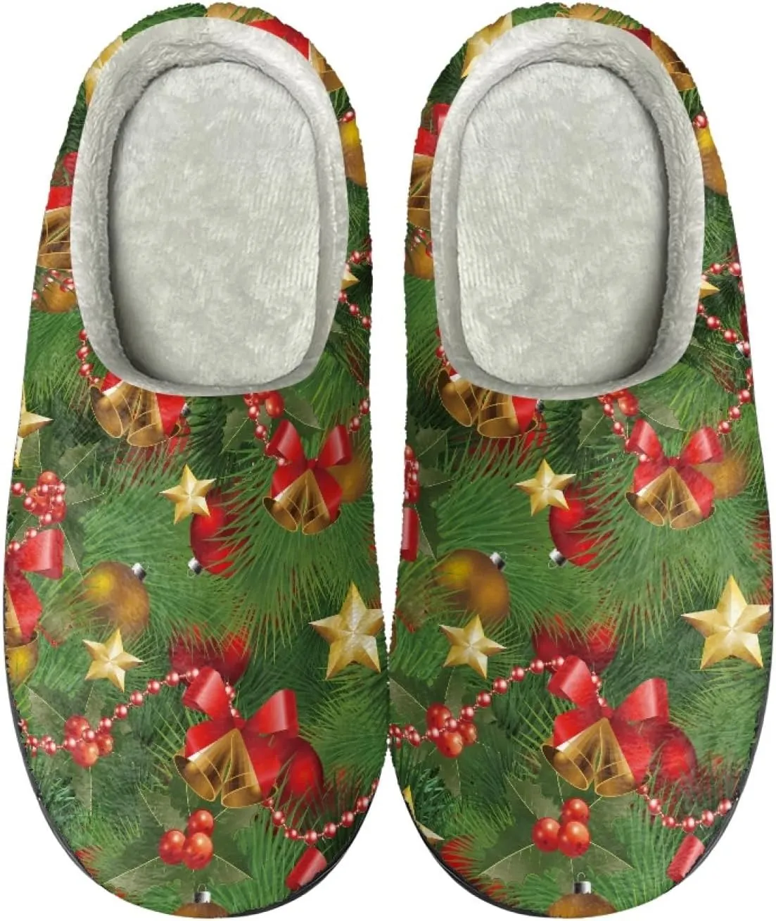 Women's Slip-On Slippers Warm Closed Toe House Sandals Anti-Skid Sole with Wide Widths Slipper Fall Shoes