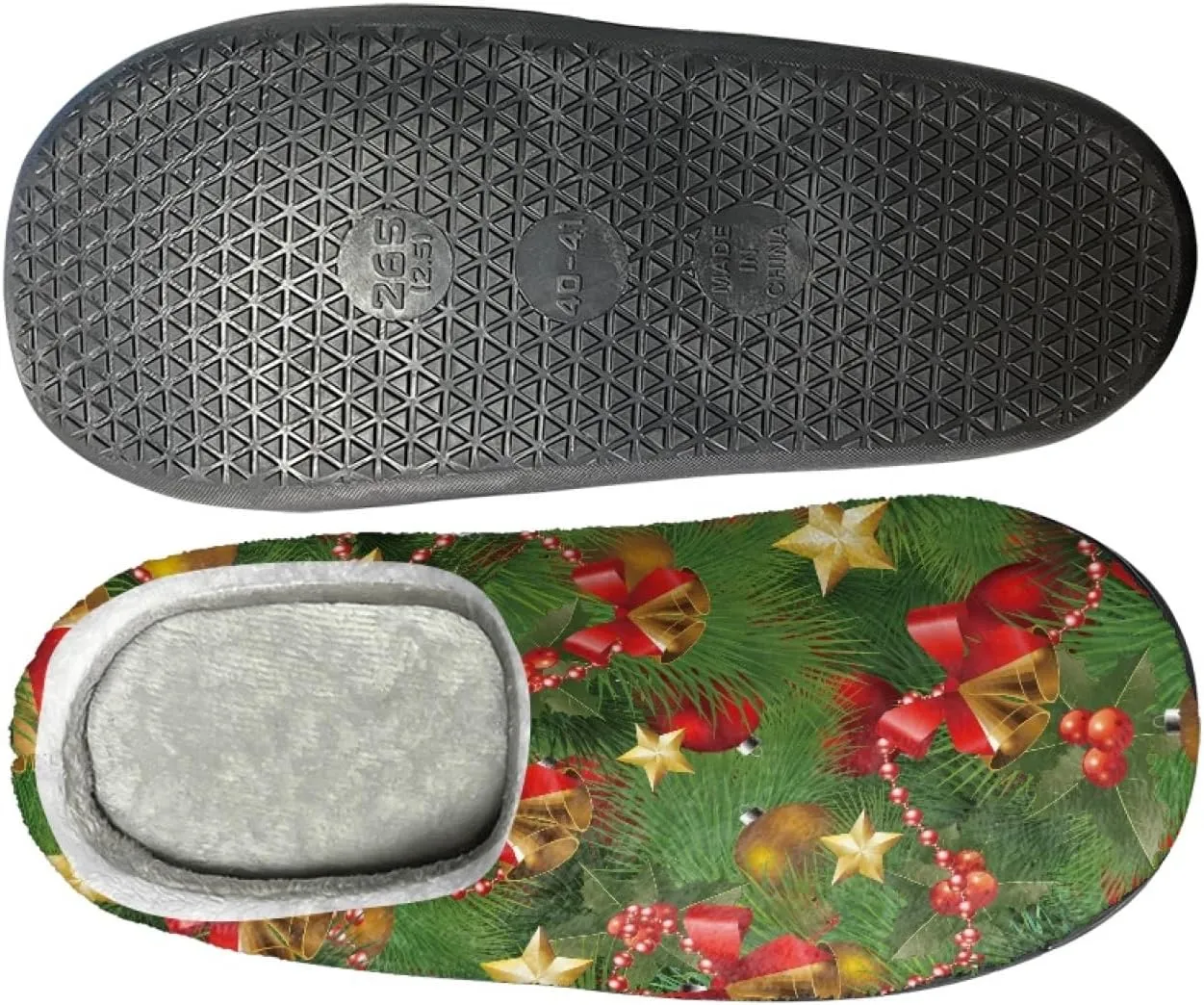 Women's Slip-On Slippers Warm Closed Toe House Sandals Anti-Skid Sole with Wide Widths Slipper Fall Shoes