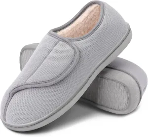 Womens Slippers Adjustable Closure Toe Swollen Feet Diabetic Slipper Shoes Memory Foam Comfy House Shoes…
