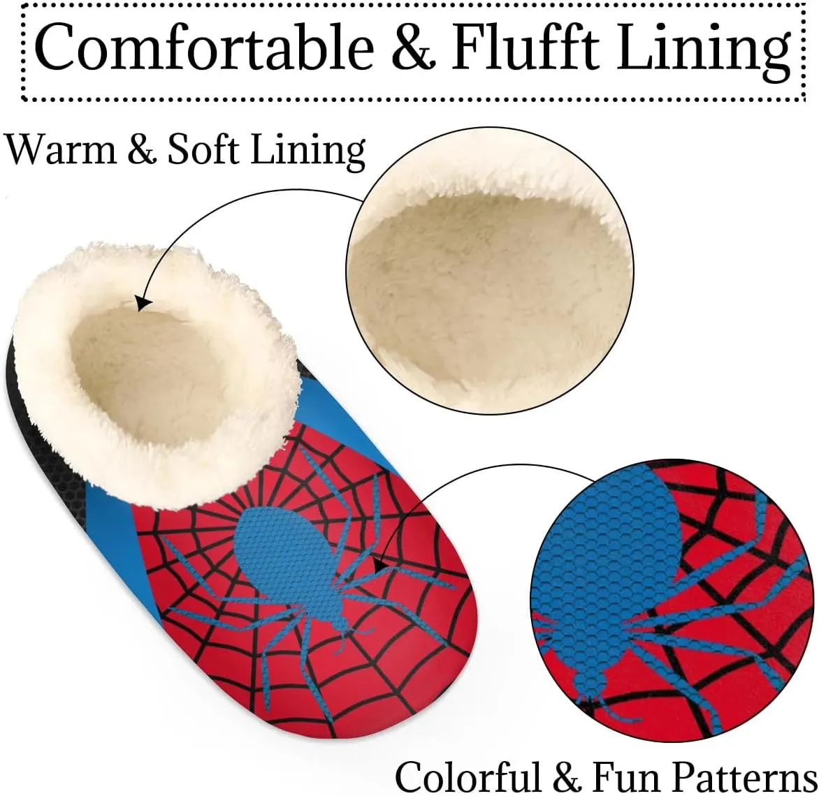 Women's Slippers Comfy Warm House Slippers for Women Men, Fuzzy Slip-on Plush Ladies Slippers Socks for Winter Bedroom Indoor and Outdoor