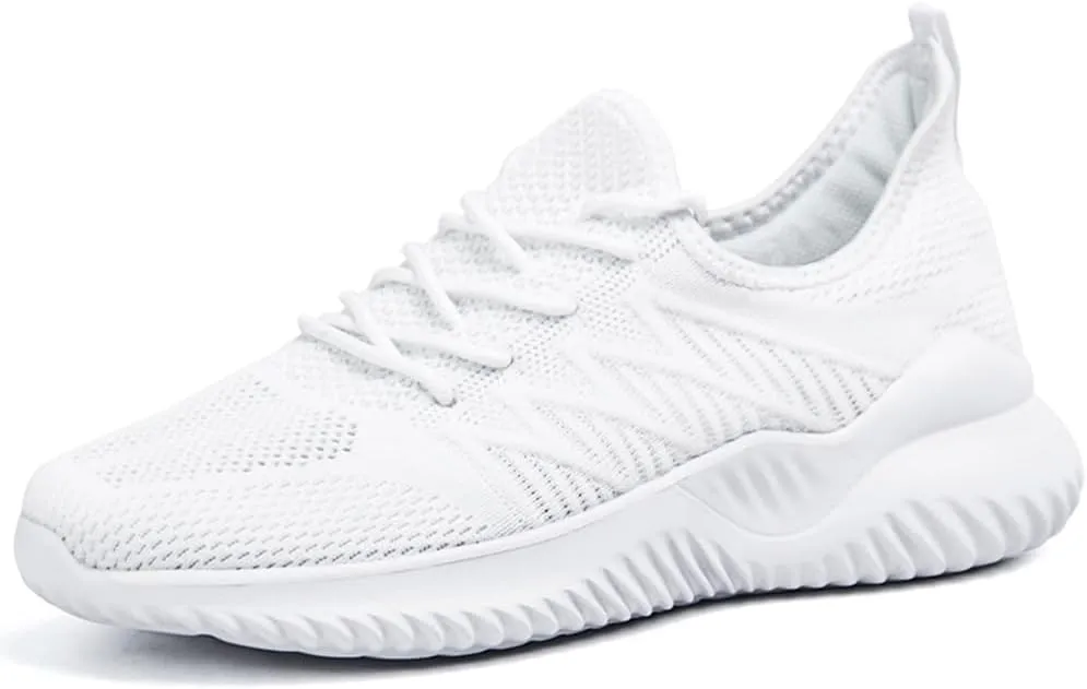 Womens Walking Tennis Shoes - Slip On Memory Foam Lightweight Casual Sneakers for Gym Travel Work