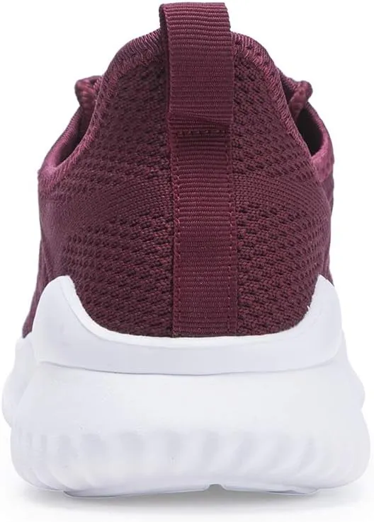 Womens Walking Tennis Shoes - Slip On Memory Foam Lightweight Casual Sneakers for Gym Travel Work