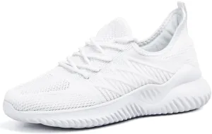Womens Walking Tennis Shoes - Slip On Memory Foam Lightweight Casual Sneakers for Gym Travel Work