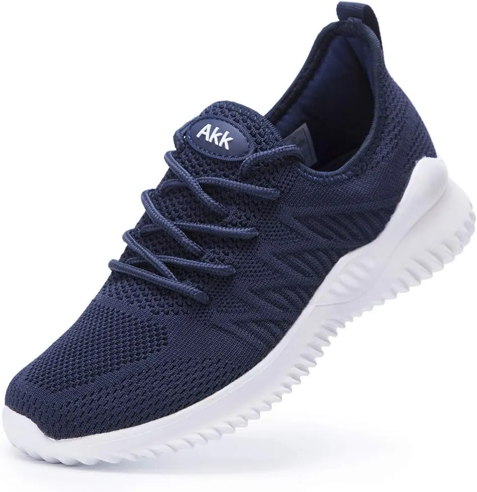 Womens Walking Tennis Shoes - Slip On Memory Foam Lightweight Casual Sneakers for Gym Travel Work
